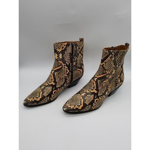 Circus By Sam Edelman Womens Garth Snake Print Ankle Booties Size 6 - Picture 4 of 6